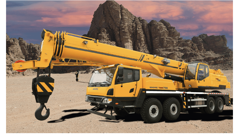 Grúa hidraúlica sobre camión TMC750
